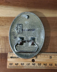 Belt Buckle Flying Eagle w/Fish W Mark Made In USA Oval 3 3/4&Prime; x 2 1/2  » VTG