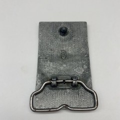 Excel Belt Buckle Metal Pewter tone Raised Lettering Made in USA Vintage