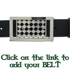 Rectangle Diamante Rhinestone Effect Diamond Belt Buckle Biker Metal Mens Womens