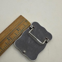 Nocona Western USA American Flag Belt Buckle Silver Tone Cowboy Patriotic