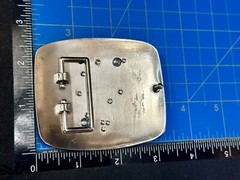 Custom Initial Letter L Silver Tone Outlined Reflective Men Women Belt Buckle
