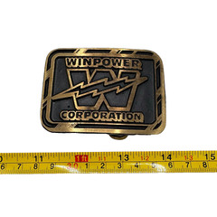Vintage Winpower Corporation Solid Bronze DynaBuckle Metal Belt Buckle