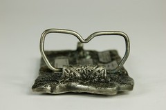 Civil War Commemorative belt buckle western pewter 1982 Siskiyou Buckle Co.