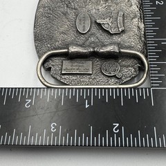 Vintage 1988 Siskiyou Buckle Co Green Enamel Southwestern Belt Buckle J-89 USA
