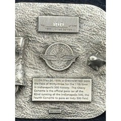 Vtg 1998 Indianapolis 500 Corvette Pace Car Belt Buckle Siskiyou Limited 100/500
