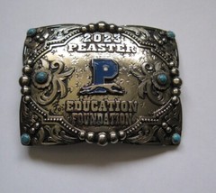 New Shea Michelle 2023 Peaster Education Foundation Belt Buckle 3 1/2&Prime; x 4 7/8&Prime;