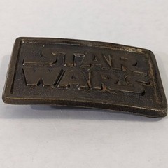 Vtg 1977 Star Wars Belt Buckle The Leather Shop San Francisco Brass Tone Logo