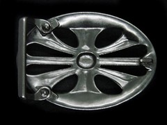 TB15103 REALLY NICE **BAROQUE ORNAMENATL** FASHION PEWTERTONE BELT BUCKLE