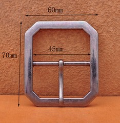 Mens Rectangle Heavy Duty Strong Retro Center Bar Pin Belt Buckle Fit 40mm Strap