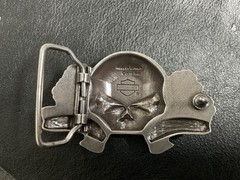 Harley-Davidson “Sugar” Willie G skull belt buckle .#HDWBU10450.Silver plaited