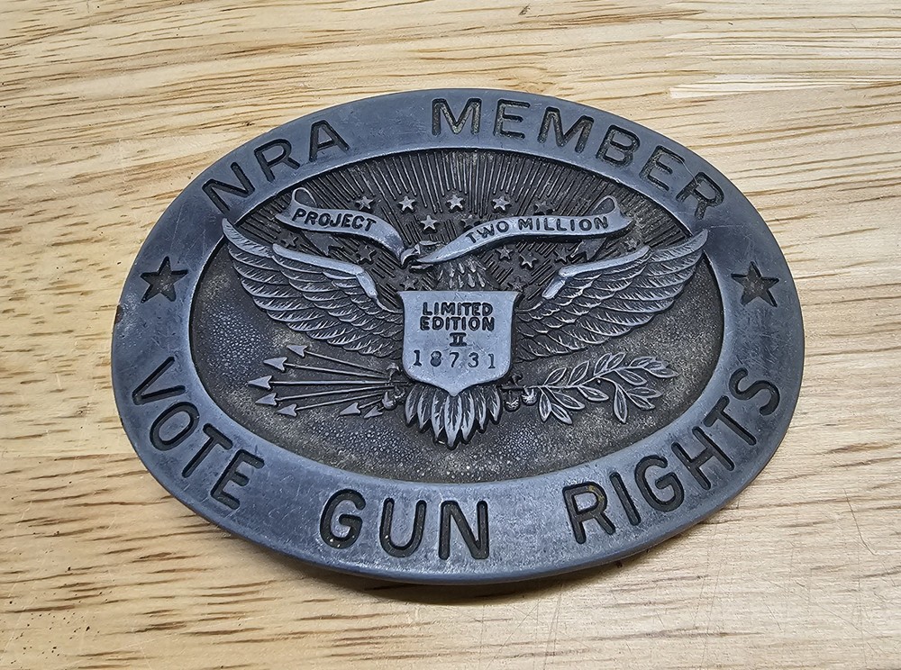 NRA Member Vote Gun Rights Belt Buckle Limited Edition No.18731