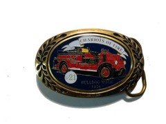 Fireman&rsquo;s Brass Belt Buckle #21 ~ 1926 Bulldog Mack ~ Chariots of Fire