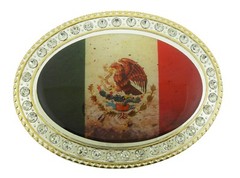 World Cup Football Soccer Country Flag Belt Buckle Mexico Brazil Peru Sport Team