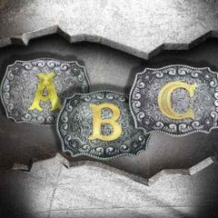 Initial Belt Buckle Men Vintage Letters Rodeo Western Cowboy Hebillas Vaqueras