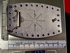 Jeweled Peace Sign Studded Rhinestone Silver Tone Belt Buckle W/ Hole Border
