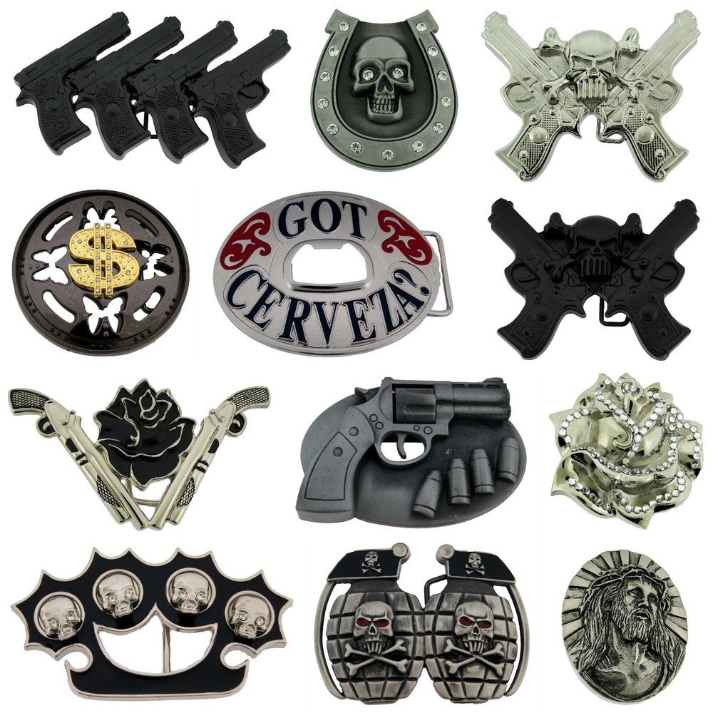 10 Pcs Belt Buckles Wholesale Lot Skull Bottle Openers Pirate Halloween Costume