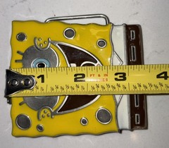 SpongeBob SquarePants Enamel Buckle Nickelodeon Cartoon Yellow Metal (B1-D16)