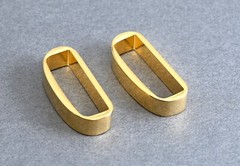 New man/woman 1 1/4&Prime; 30mm belt keeper(#028b) (2 pcs set) gold color USA