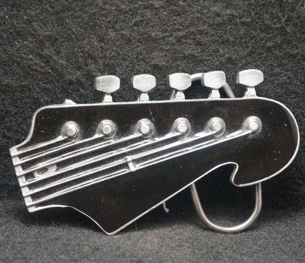 XA11166 VINTAGE 2005 ***GUITAR HEADSTOCK*** INSTRUMENT ARTWORK MENS BELT BUCKLE