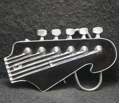 XA11166 VINTAGE 2005 ***GUITAR HEADSTOCK*** INSTRUMENT ARTWORK MENS BELT BUCKLE