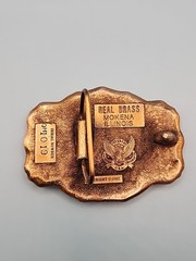 Belt Buckle, Chicago, by The Great American Buckle Co., 1982, Brass, Numbered