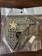 Famous Stars And Straps Belt Buckle Black/ Clear Rhinestones