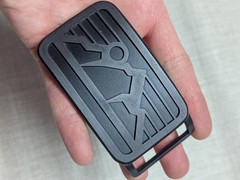 FOSTER WELD belt buckle MOUNTAIN elevation GUN METAL black-gray WESTERN handmade