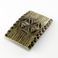 Brass belt buckle Engraved, Slavic sign, Ukrainian carvings style belt buckle