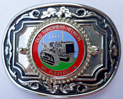 belt buckle 1992 Midwest Old Threshers Reunion Mt. Pleasant IA…3.75&Prime; silver