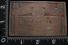 LK10106 VINTAGE SINCE 1876 *BUDWEISER* GREAT AMERICAN LAGER BEER BELT BUCKLE