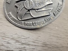 NRA BELT BUCKLE 20th ANNIVERSARY NATIONAL RIFLE ASSOCIATION INSTITUTE FOR ACTION