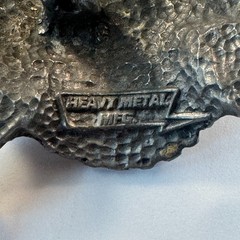 Heavy Metal Mfg Skull Crossbones Pirate Belt Buckle USA Incomplete As-Is