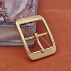 Heavy Duty Real Solid Brass Center Bar Pin Belt Buckle Fits 40mm Leather Strap