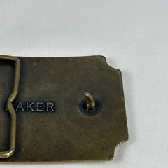 Vintage Rockwell Graphic Systems Newsliner Goss Belt Buckle Brass Industrial