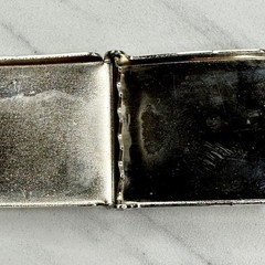 Silver Tone Web Clamp Military Style Slide Belt Buckle Simple Basic Unisex