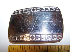 INITIAL  » R  » Brand COWBOY WESTERN BELT BUCKLE