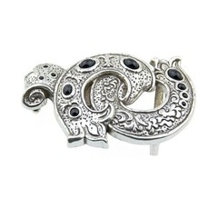 Emblem King Queen Silver Belt Buckle Interchangeable Buckle