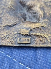 Vintage 1993 Bergamot F-76 Deer Belt Buckle in Gold Bronze Tones Made in USA