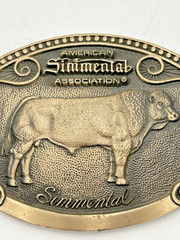 TONY LAMA Simmental Bull Cow Sire Belt Buckle Cattle Breed Series FIRST Edition