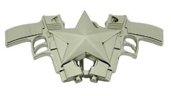 Rock Rebel Silver Famous Star & Strapes Belt Buckle Silver Gold Bling men women
