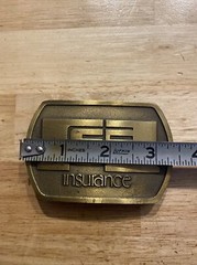 RCA Insurance Vintage Belt Buckle Brass Original 1/4LB+ Man Cave Fashion Decor
