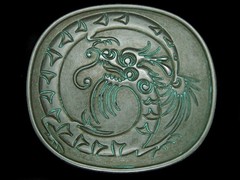 TJ15102 REALLY NICE **CHINESE DRAGON** FANTASY ART PEWTERTONE BELT BUCKLE