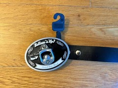 New Men Women Bottle Opener Belt Buckle Western Cowboy Cowgirl Black Leather BLT