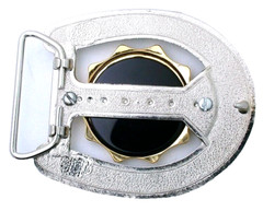 Black Onyx Resin Malachite Cab Silver Gold Color Horseshoe Buckle PBB61/32025