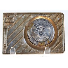Belt Buckle Liberty Centennial Coin 1886-1986 Leslie Mfg 1985 Metal USA