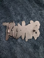 Red And Black Slipknot Belt Buckle
