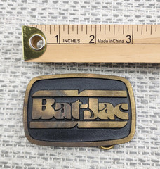 Vintage DynaBuckle Belt Buckle Mens Solid Brass Bat-Jac Logo Made in USA