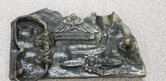 VTG 1977 Capt Hawks Sky Patrol General Steam Locomotive Train Belt Buckle Up 5