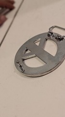 Vintage Style Black & Silver Peace Sign Belt Buckle Hippie Punk Emo Y2K