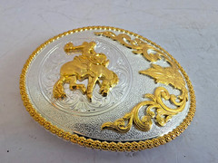 Nocona Men&rsquo;s Gold Bronco Belt Buckle LN